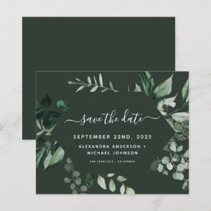 Budget Botanical Greenery Emerald Green Wedding