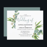 Budget Botanical Greenery Wedding Invitations<br><div class="desc">Invite your guests to celebrate your wedding day, without breaking the bank, with these elegant Greenery wedding invitations. Featuring a classic white background, an array of green folaige, delicate white flowers and a stylish wedding template which is easy to customize. All font styles, sizes, and colours can be changed by...</div>