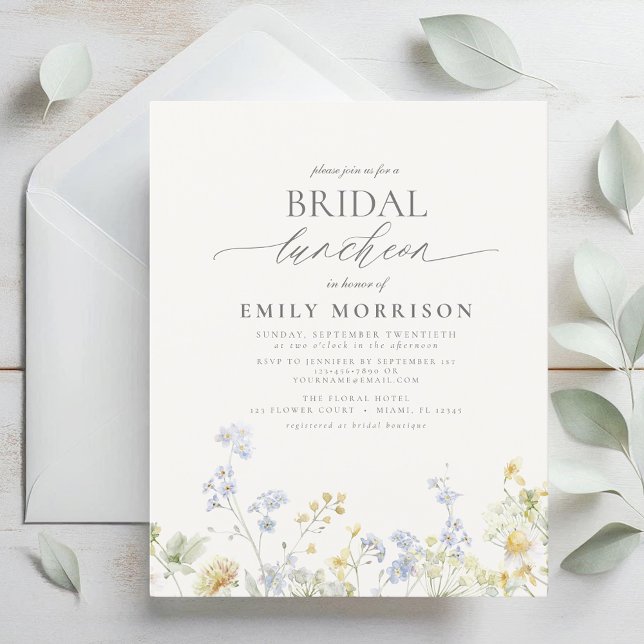 Budget Bridal Luncheon Wildflower Invitation (Creator Uploaded)