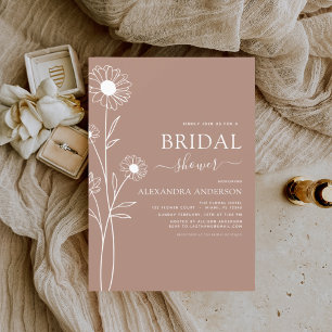 Budget Bridal Shower Botanical Floral Invitation Flyer