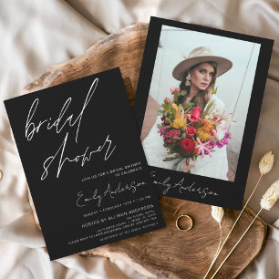 Budget Bridal Shower Handwritten Script Minimalist Flyer
