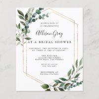 Budget Bridal Shower Invitation Flyer