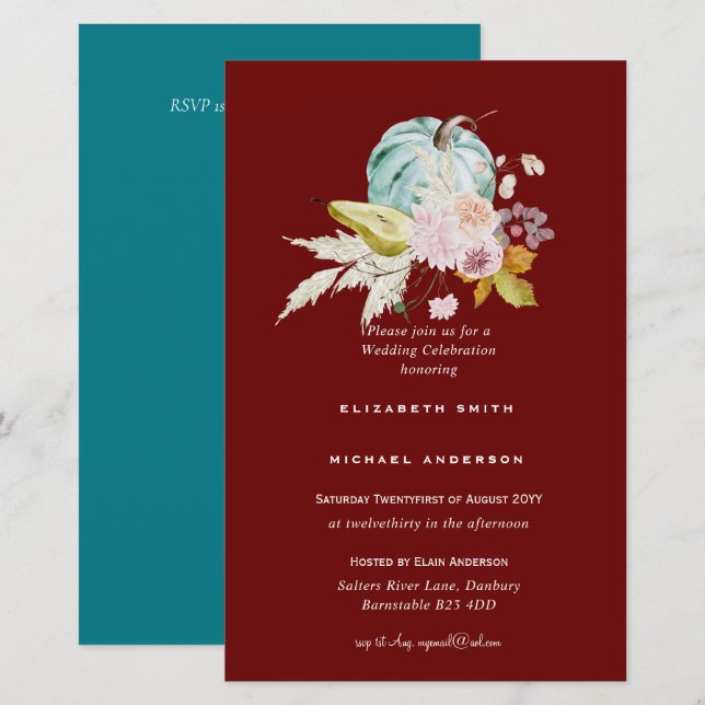 BUDGET Bridal Shower Invitations Custom Colours (Front/Back)