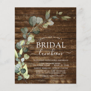 Budget Bridal Shower Luncheon Greenery Eucalyptus