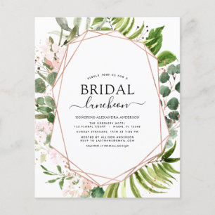 Budget Bridal Shower Luncheon Greenery Eucalyptus Flyer