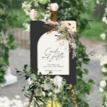 Budget bridal shower pampas cards and gifts black poster<br><div class="desc">Budget graduation party pampas grass and eucalyptus modern boho elegant stylish terracotta party decor cards and gifts poster design. Contemporary terracotta,  black,  purple,  sage green and natural beige colorway.</div>