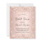 Budget Bridal Shower rose gold glitter invitation