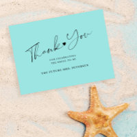 Budget bridal shower script sea glass thank you