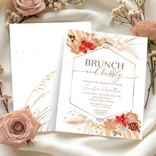 Budget Brunch and Bubbly Bridal Shower Invitation