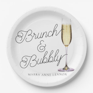 Budget Brunch and Bubbly Cocktail Paper Plate