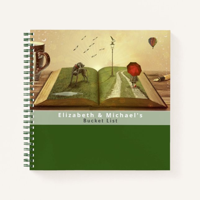 BUDGET Bucket List Couples Adventure Keepsake Notebook (Front)
