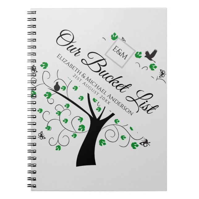 BUdget Bucket List for Newlyweds Keepsake Journal (Front)