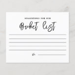 Budget Bucket List Wedding Advice Cards<br><div class="desc">Budget Minimalist Bucket list card for wedding,  bridal parties,  etc

 In case you need customization for the design be free to contact me : szdesigns2021@gmail.com</div>