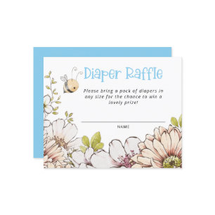Budget Bumblebee Blue Baby Shower Diaper Raffle