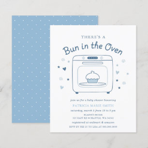 Budget Bun In The Oven Blue Baby Boy Baby Shower