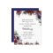Budget Burgundy Blue Floral Wedding Invites