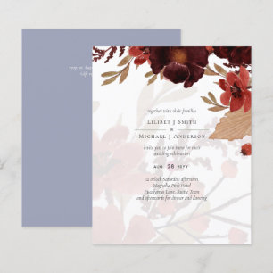 Budget Burgundy Orange Fall Floral Wedding