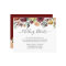 Budget Burgundy Red Floral Wedding Details Card