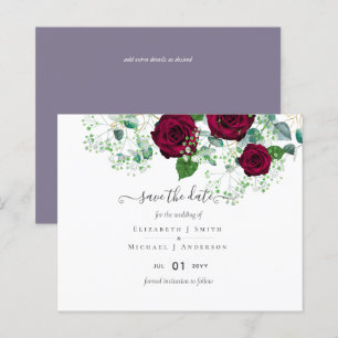 BUDGET  Burgundy Rose Eucalyptus Wedding