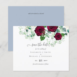 BUDGET  Burgundy Rose Eucalyptus Wedding