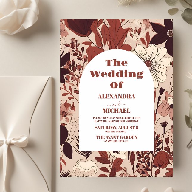 Budget Burgundy Wildflowers Wedding (Creator Uploaded)