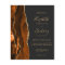 Budget Burnt Orange Agate Dark Wedding Invitation