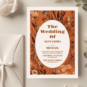 Budget Burnt Orange Wildflowers Wedding