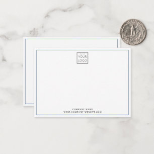 Budget Business Logo Company Name Blue Border Card