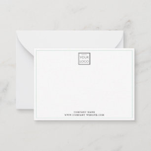 Budget Business Logo Company Name Green Border Card