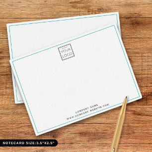 Budget Business Logo Company Name Teal Line Card