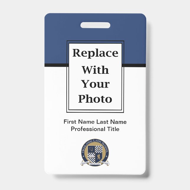 Budget Business Logo Employee Badges And Barcode (Front)