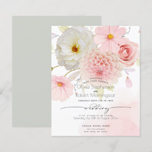 Budget But Beautiful Pastel Pink Floral Wedding