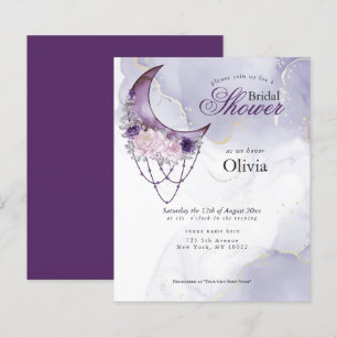 Budget But Beautiful Rustic Crescent Moon Purple