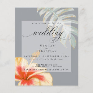 Budget But Beautiful Wedding CoralYellow Hibiscus