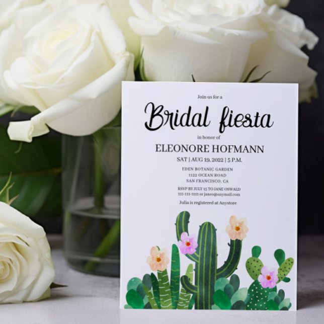 Budget Cacti flowers  Bridal Fiesta Invitation (Creator Uploaded)