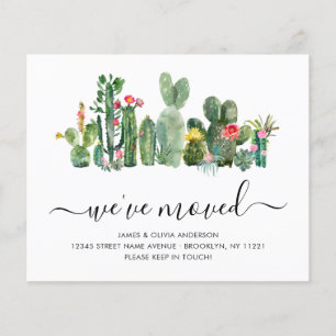 Budget Cactus Nous avons déménagé Nouvelle carte d