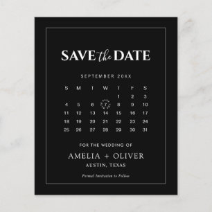 Budget Calendar Modern Minimalist Save The Date Flyer