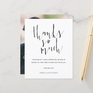 Budget Calligraphy Any Colour Photo Wedding Thanks