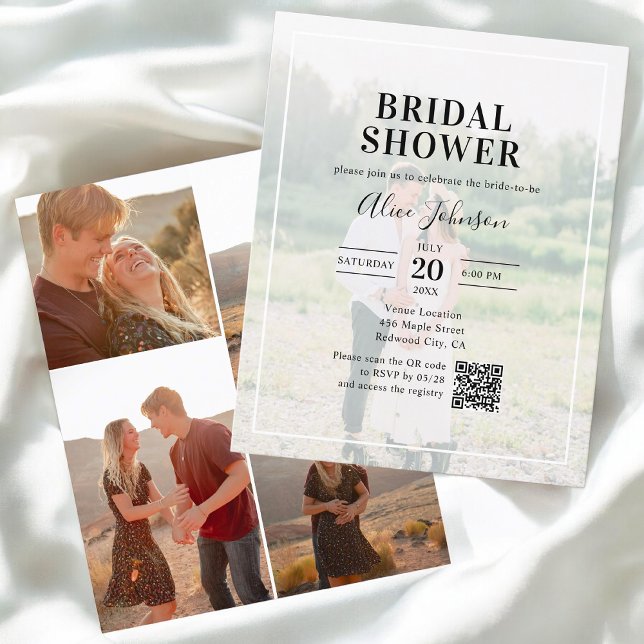 Budget Calligraphy QR Code Bridal Shower (Creator Uploaded)