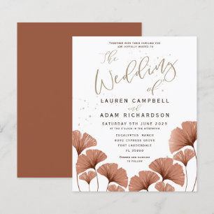 Budget Calligraphy Terracotta Foliage Wedding 