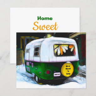 Budget Camper Retro Retired Vintage Moving