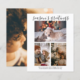 BUDGET Carte de Noël personnalisée quatre photos