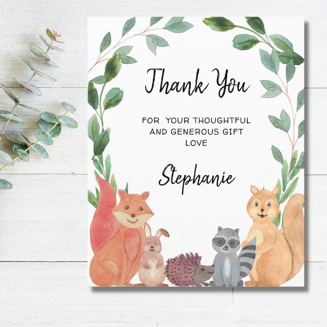 Budget Carte de remerciements du Baby shower des a (Créateur téléchargé)
