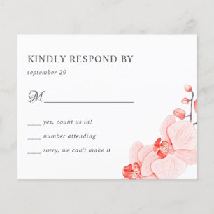 BUDGET Carte de réponse de mariage botanique chic 
