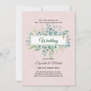 Budget CATHOLIQUE MARIAGE chrétien INVITATIONS ver