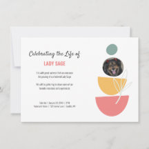 Budget Celebration of Life Flat Announcement Card