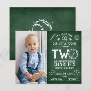 Budget Chalkboard Baseball Photo 2nd Birthday