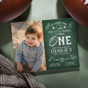 Budget Chalkboard Football Photo 1st Birthday
