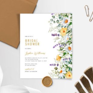 Budget Chamomile Bridal Shower Invitation