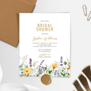 Budget Chamomile & Eucalyptus Bridal Shower Invite